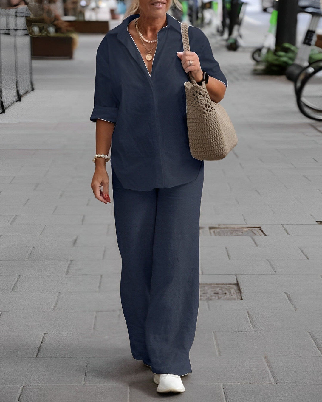 Ottavia | Lightweight Blouse &amp; Wide-Leg Trouser Co-ord Set