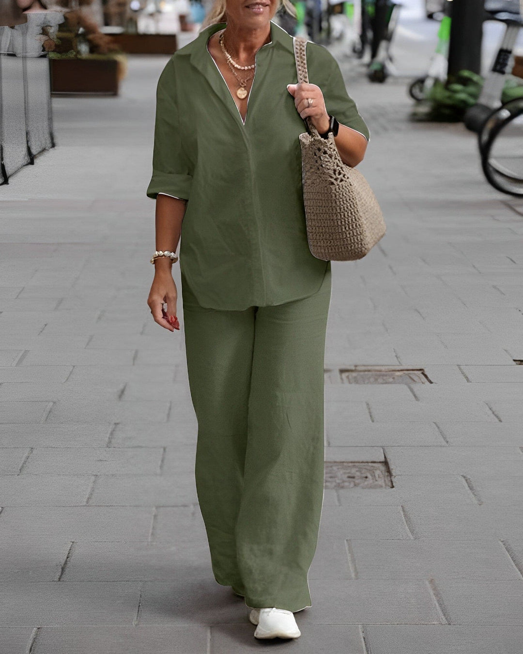 Ottavia | Lightweight Blouse &amp; Wide-Leg Trouser Co-ord Set