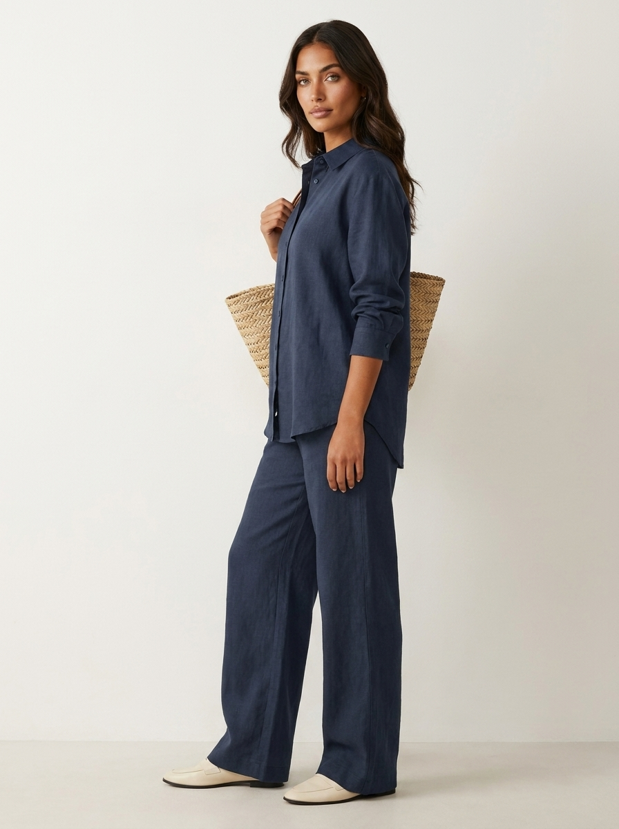 Ottavia | Lightweight Blouse &amp; Wide-Leg Trouser Co-ord Set
