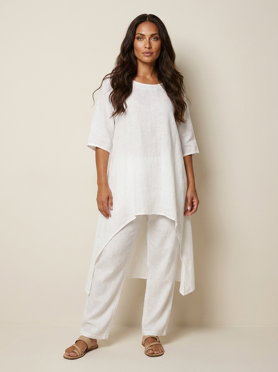 Soraya | Linen-Look Wide-Leg Co-ord Set