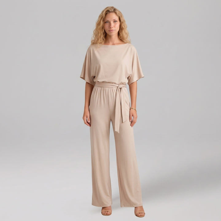 Luisa | V-Neck Jumpsuit with Waist Tie
