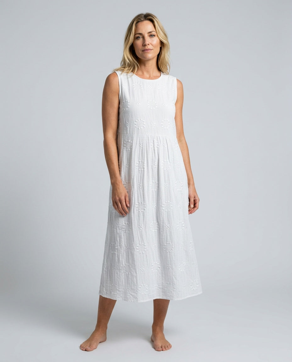 Tatum | Embroidered Midi Dress