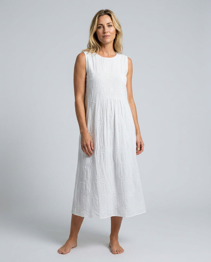 Tatum | Embroidered Midi Dress