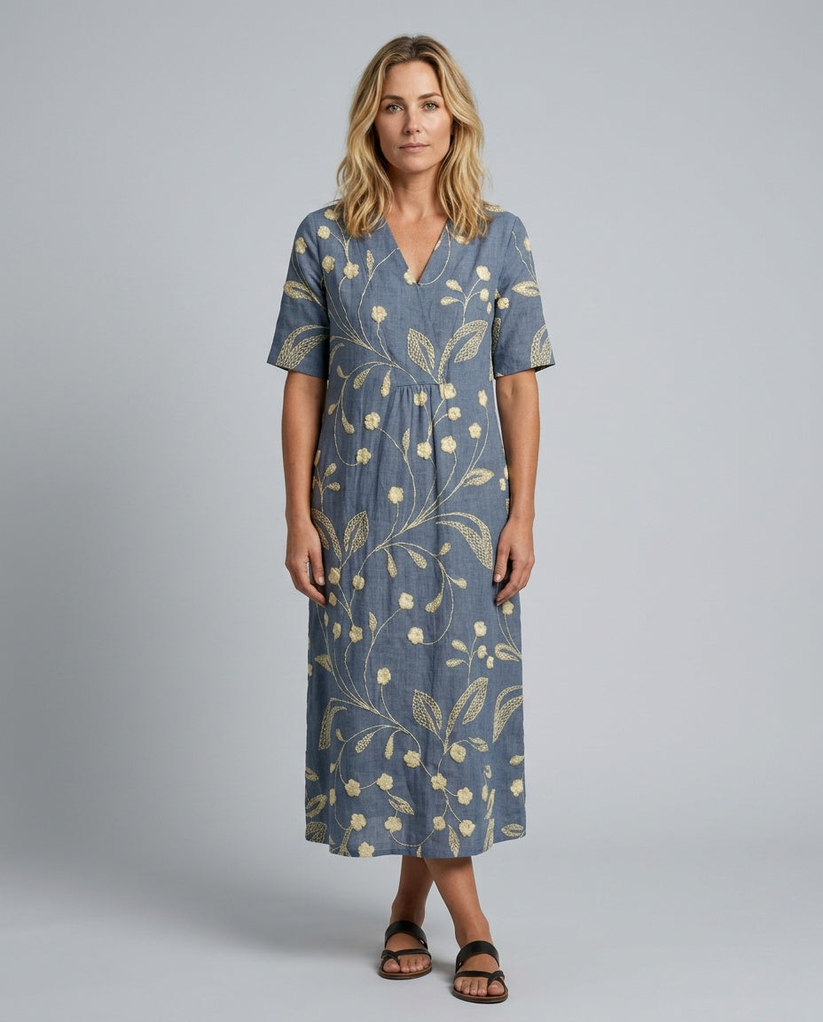 Fiona | Floral Print Midi Dress