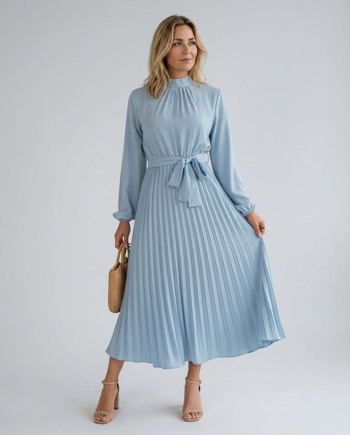 Celeste | Pleated Midi Dress