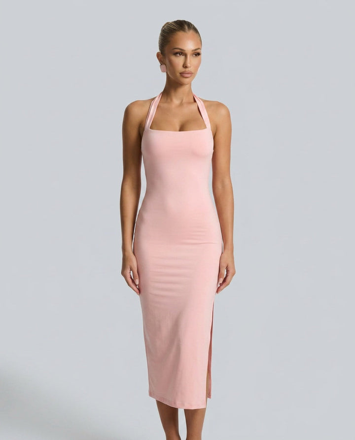 Lila | Cut-Out Halter Neck Midi Dress