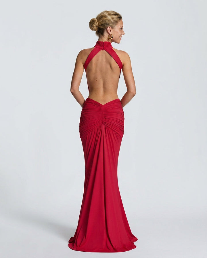 Blair | Halter Neck Backless Maxi Dress