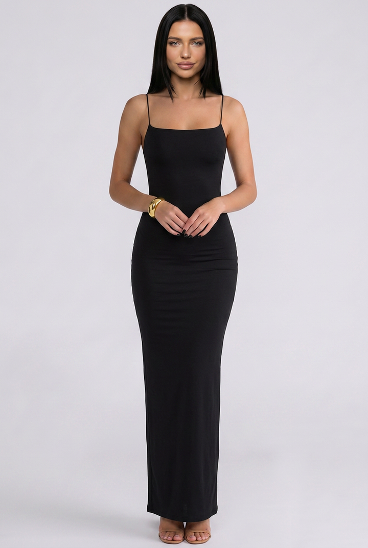 Marcy | Panelled Maxi Dress with Spaghetti Straps