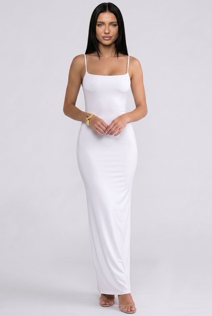 Marcy | Panelled Maxi Dress with Spaghetti Straps
