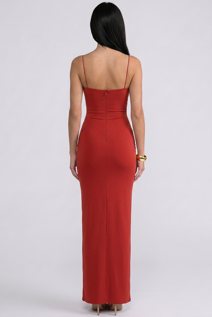Marcy | Panelled Maxi Dress with Spaghetti Straps