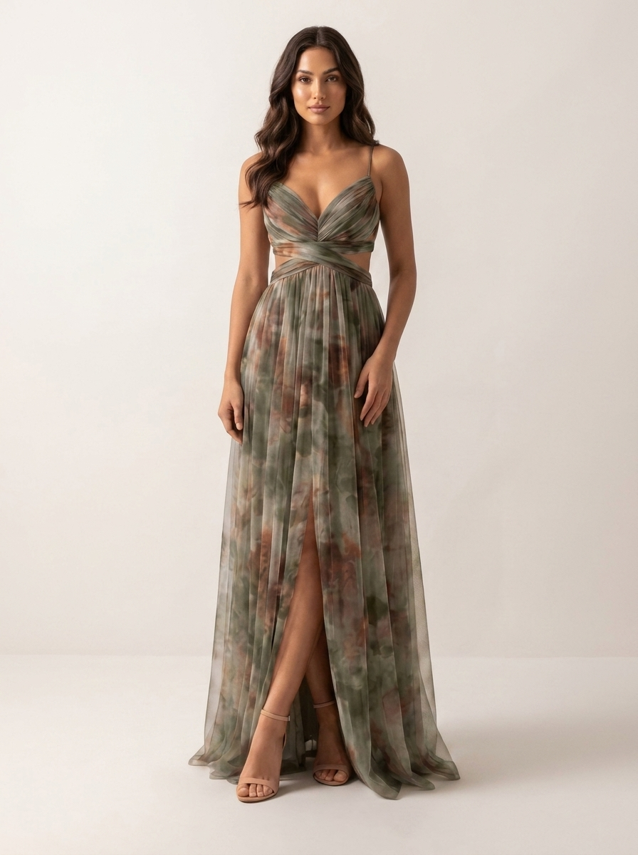 Isadora | Watercolour Print Maxi Dress