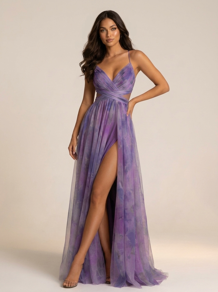 Isadora | Watercolour Print Maxi Dress