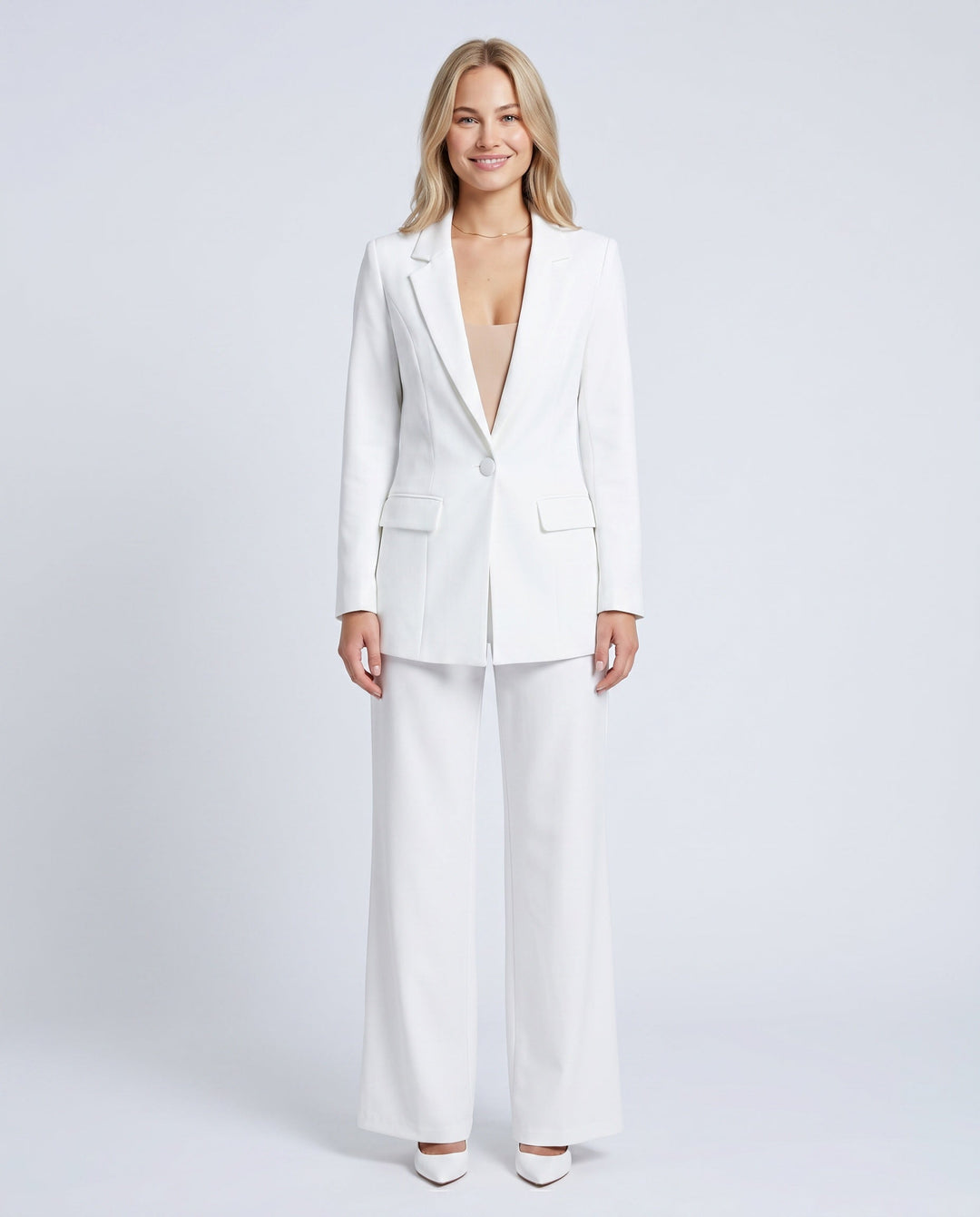 Ravelle | Longline Tailored Wide-Leg Trouser Suit