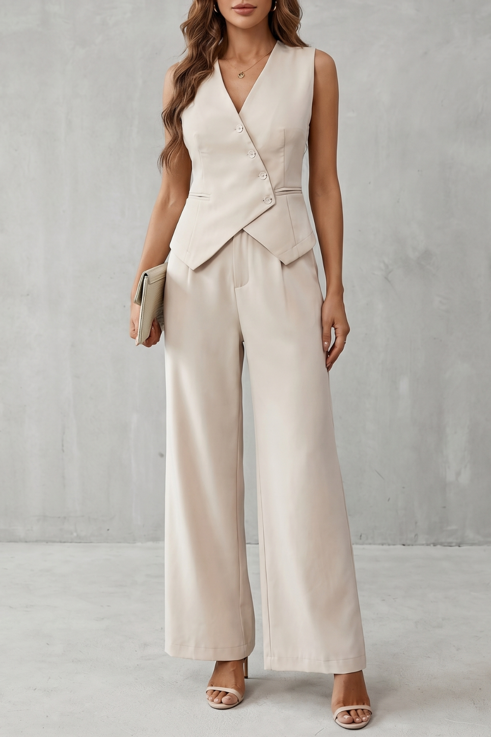 Opal | Tailored Sleeveless Vest &amp; Trouser Set