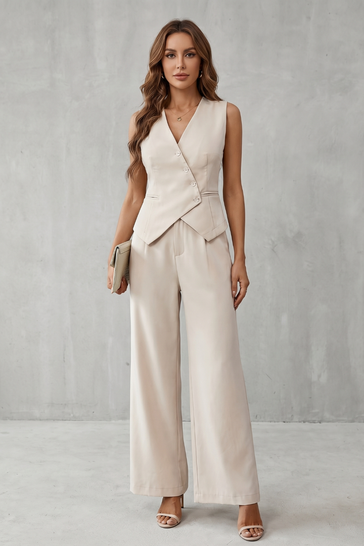 Opal | Tailored Sleeveless Vest &amp; Trouser Set