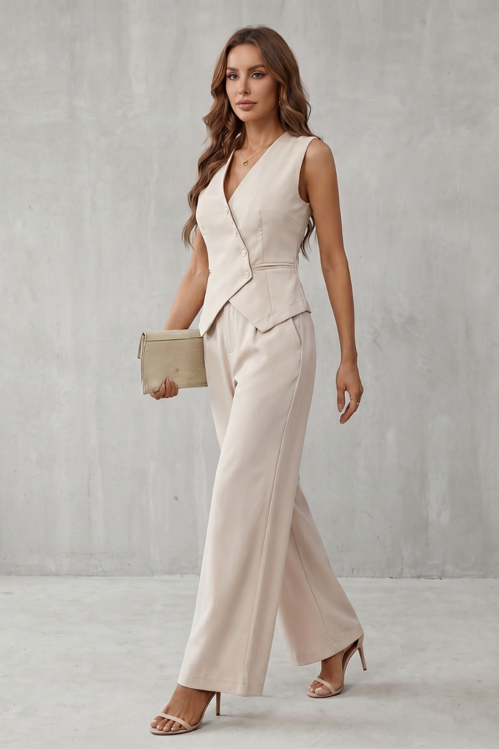 Opal | Tailored Sleeveless Vest &amp; Trouser Set