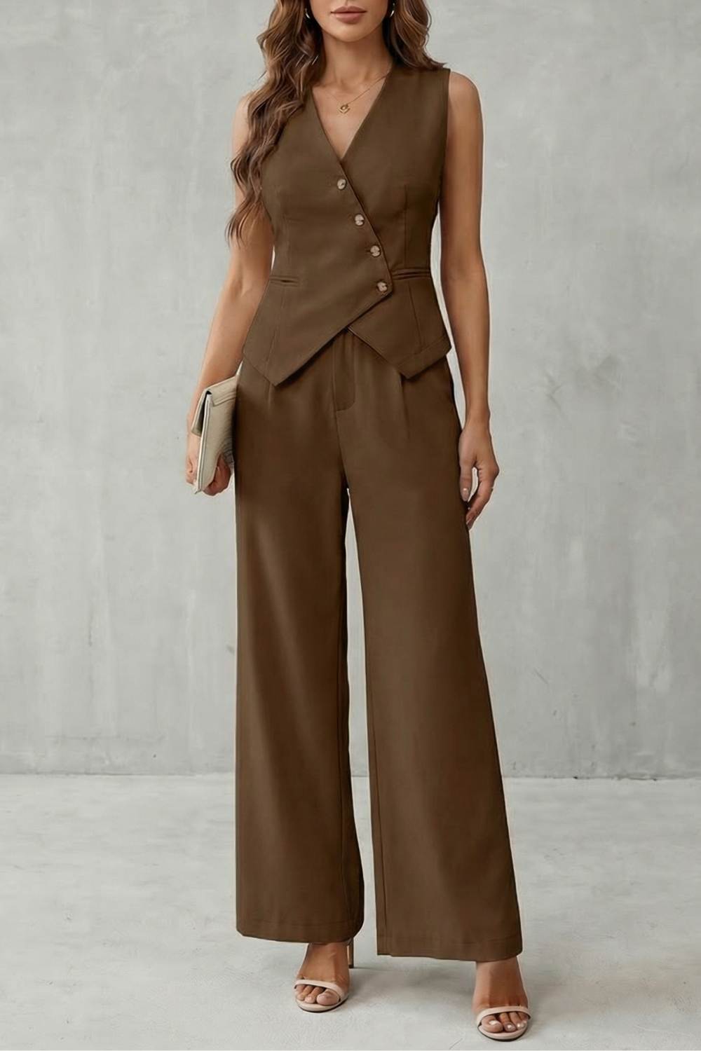 Opal | Tailored Sleeveless Vest &amp; Trouser Set