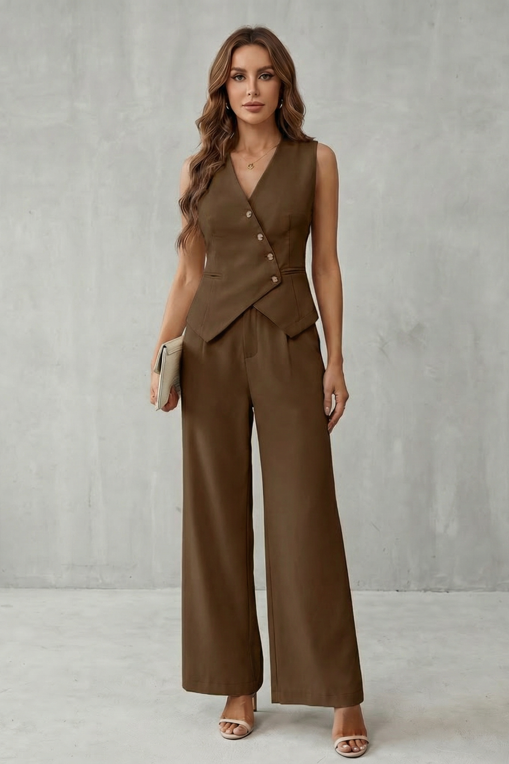 Opal | Tailored Sleeveless Vest &amp; Trouser Set