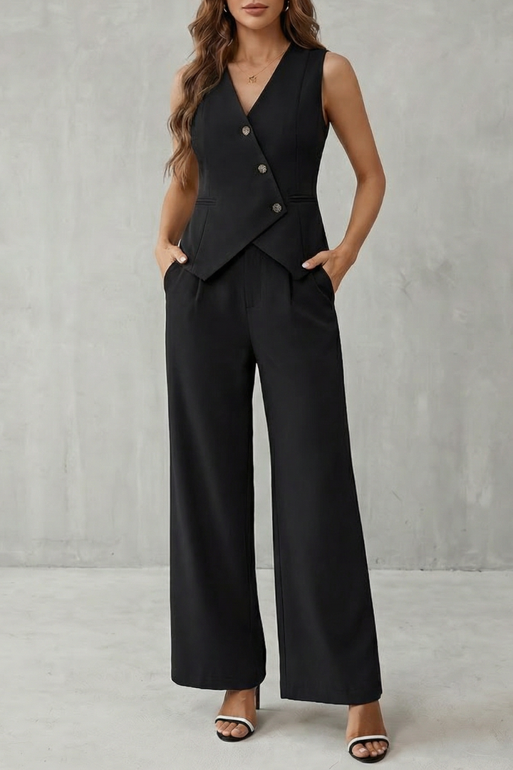 Opal | Tailored Sleeveless Vest &amp; Trouser Set