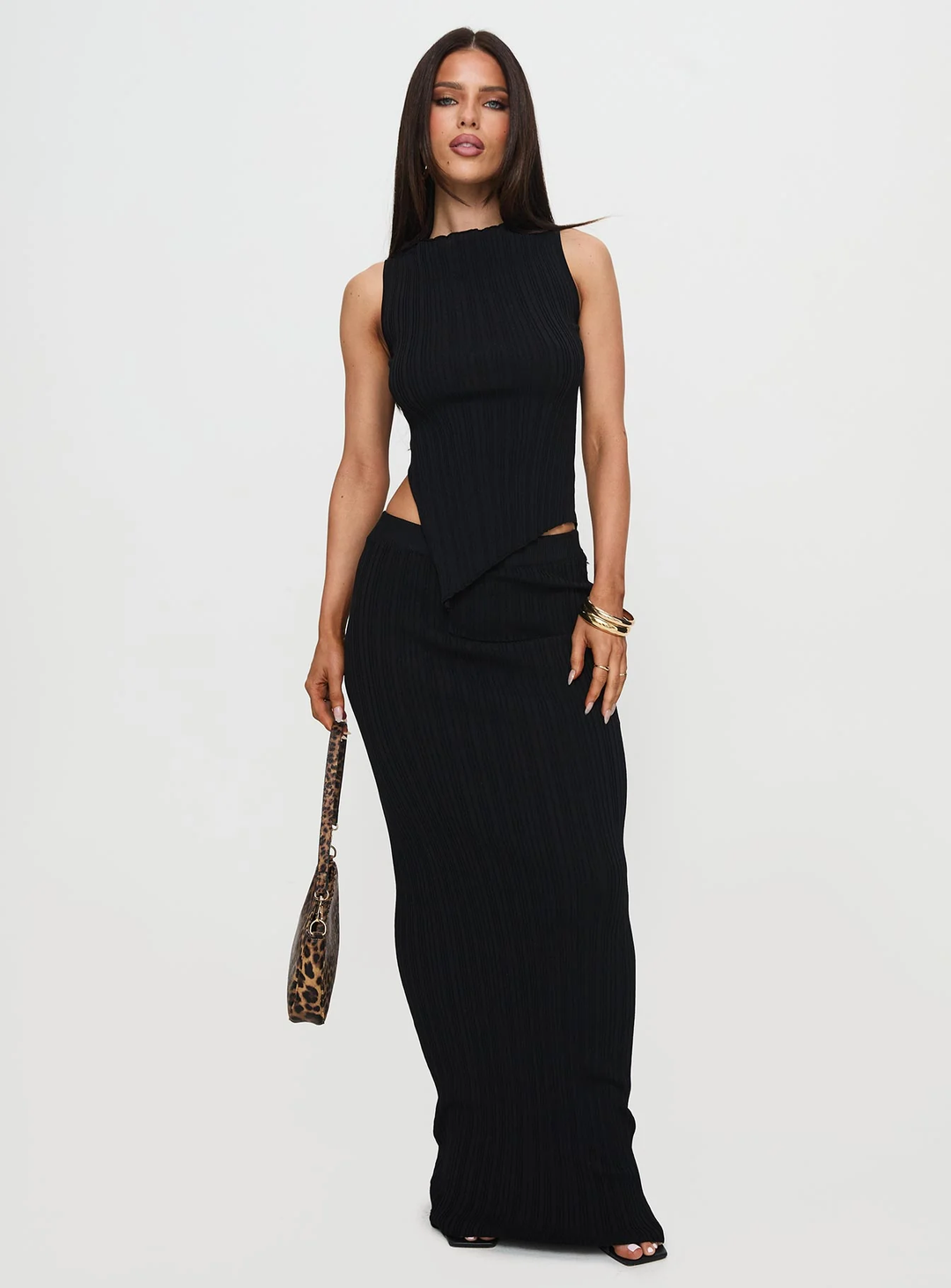 Mirelle | Ribbed Asymmetrical Two-Piece Set