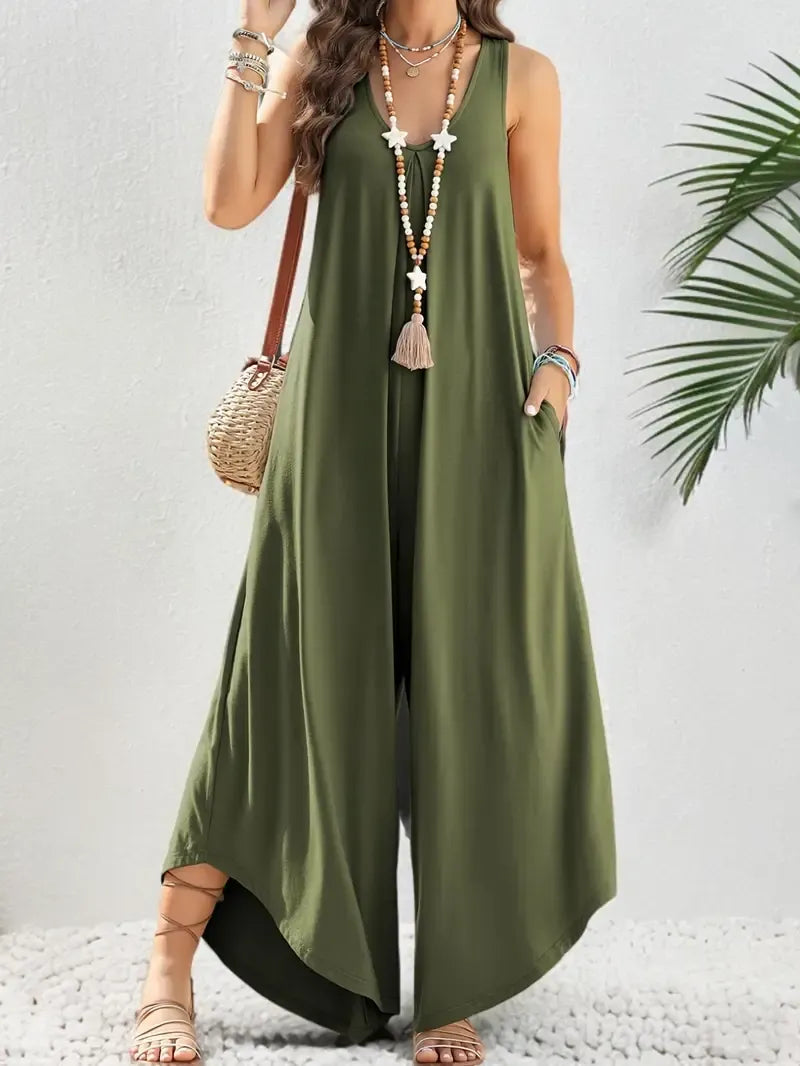 Eden | Sleeveless Wide-Leg Jumpsuit