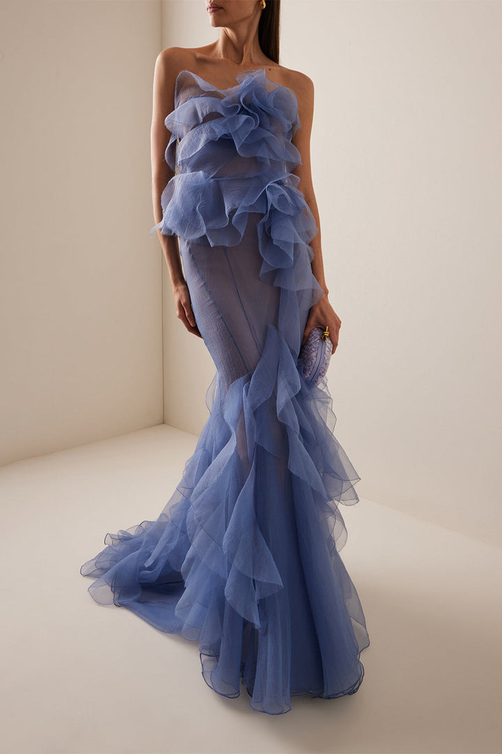 Xenia | Ruffle Off-Shoulder Maxi Dress