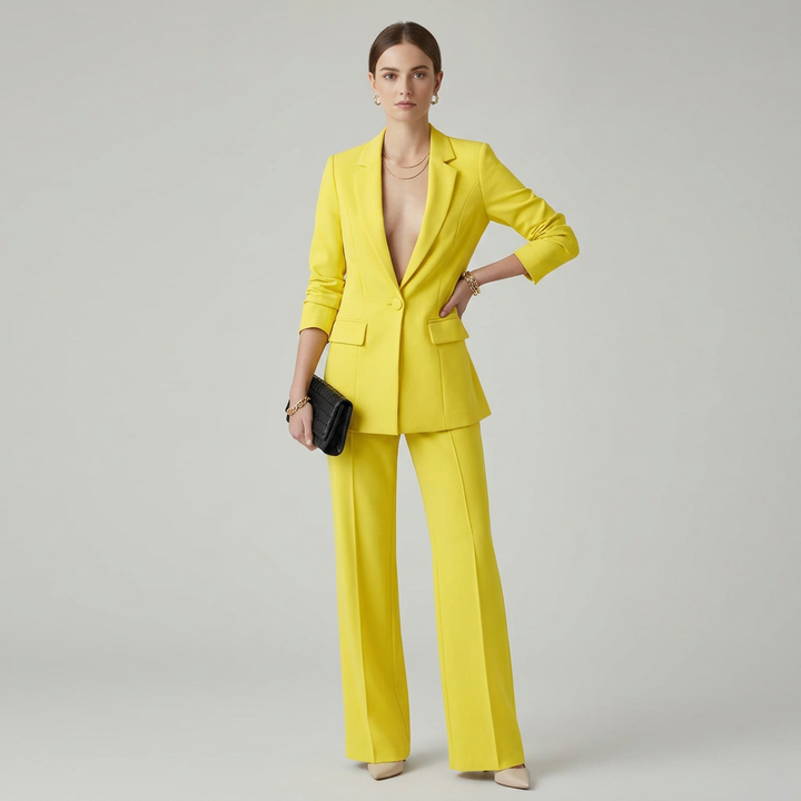 Noor | Structured Blazer &amp; Straight-Leg Trouser Set