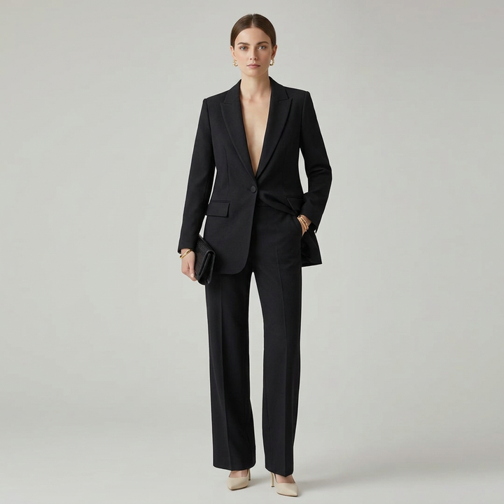 Noor | Structured Blazer &amp; Straight-Leg Trouser Set