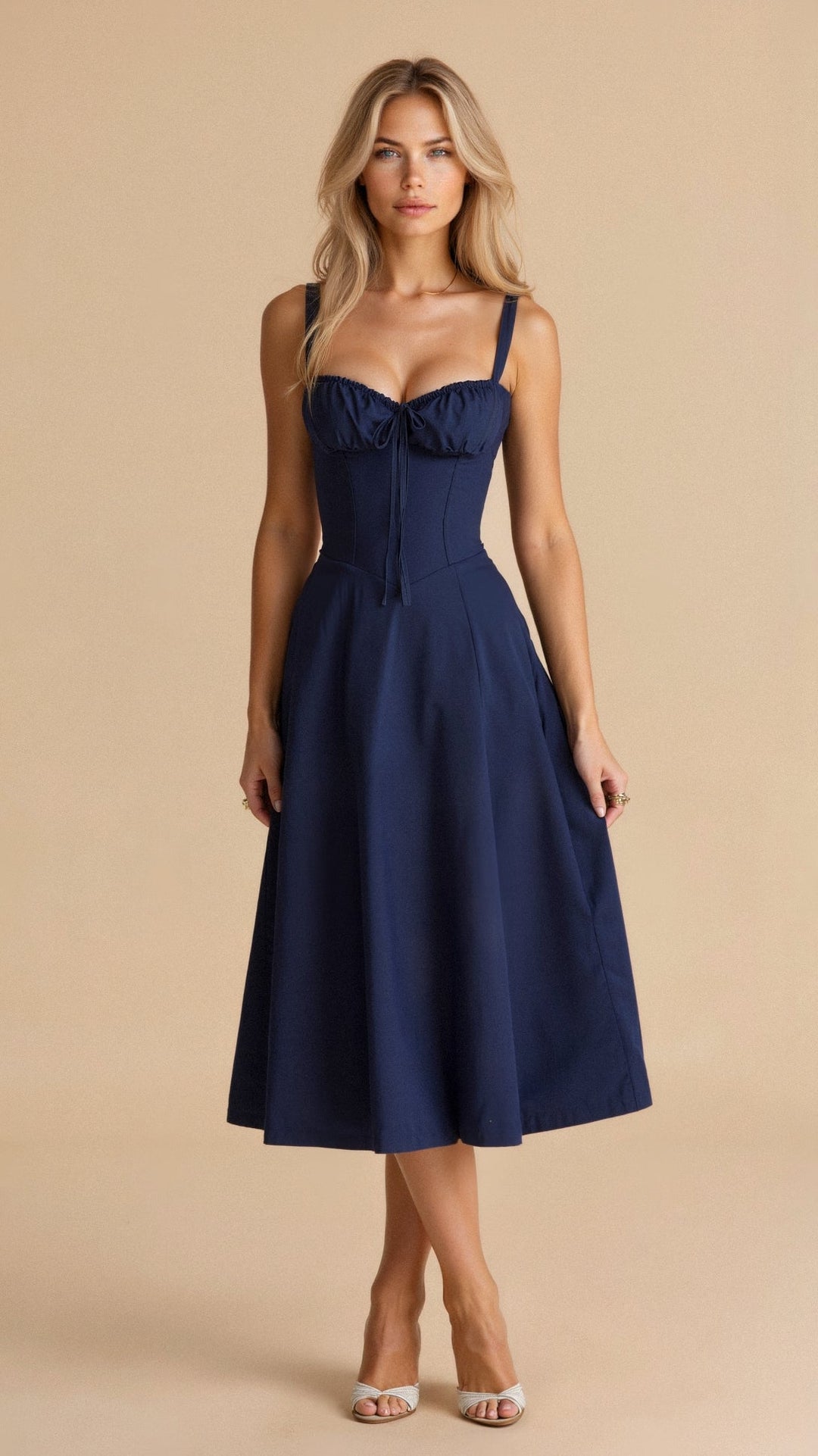 Kiana | Fitted Midi Dress with Defined Waist