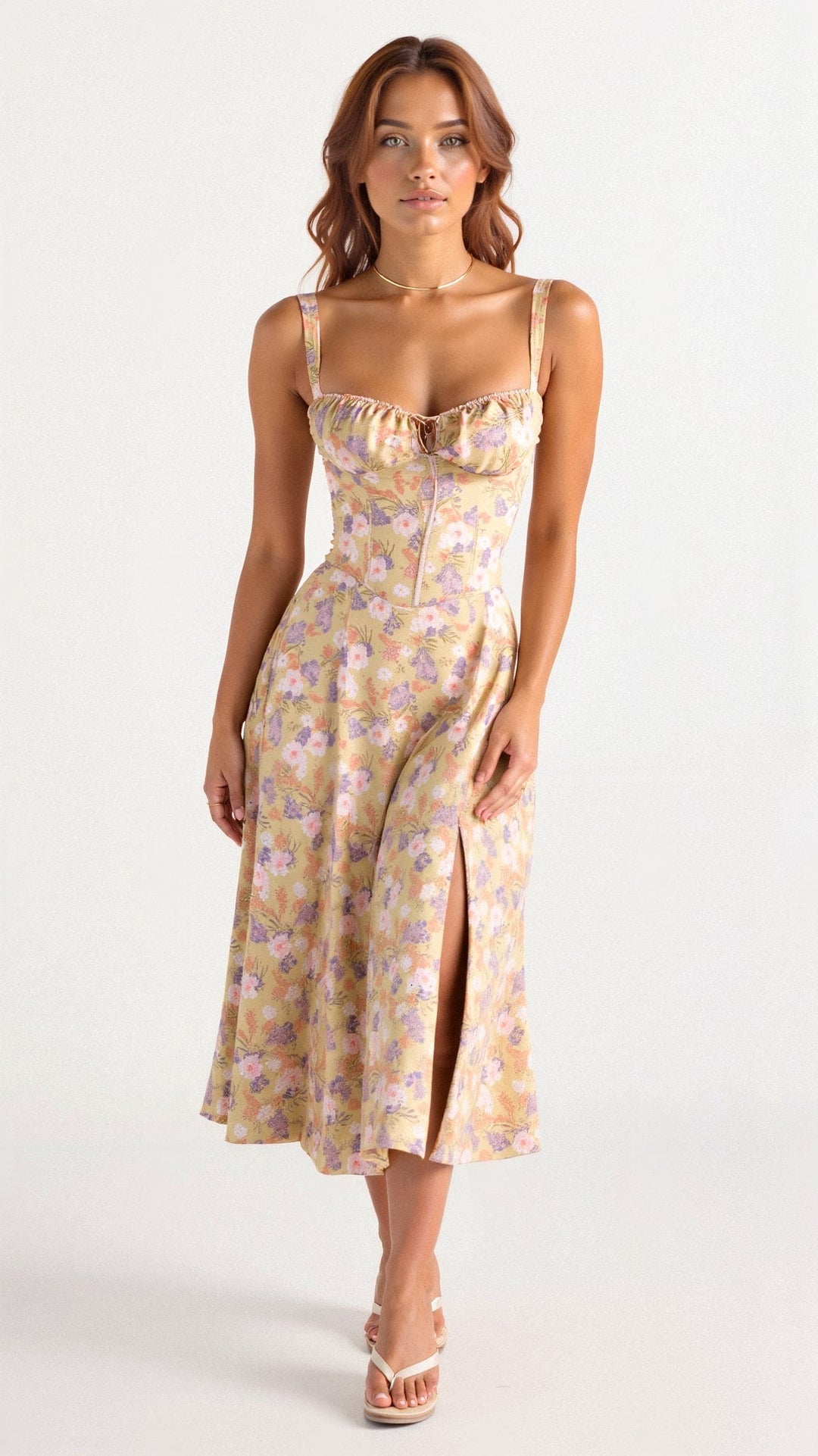Kiana | Fitted Midi Dress with Defined Waist
