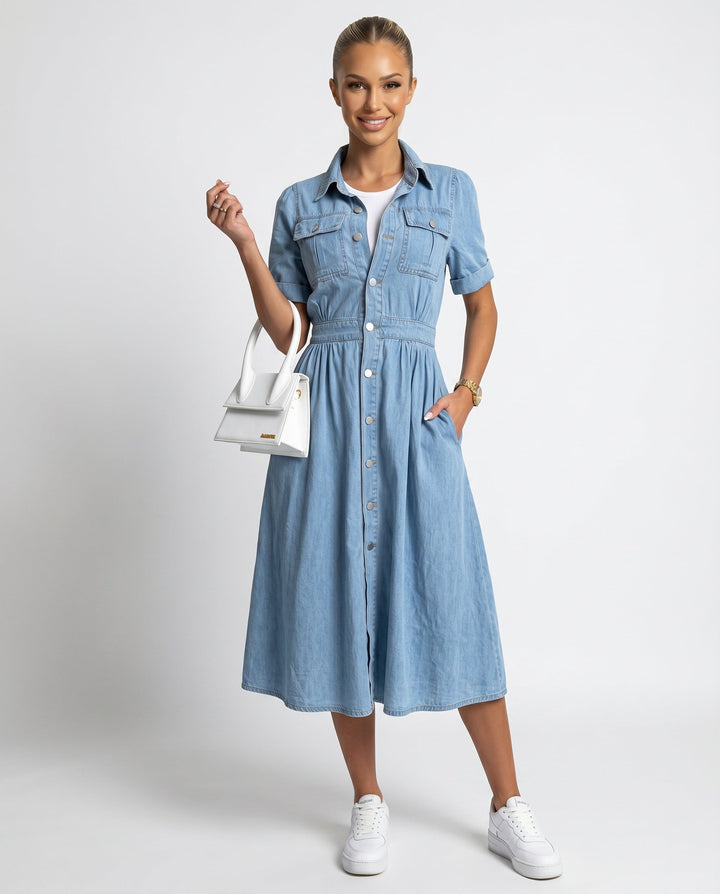 Darcy | Relaxed Fit Denim Midi Dress