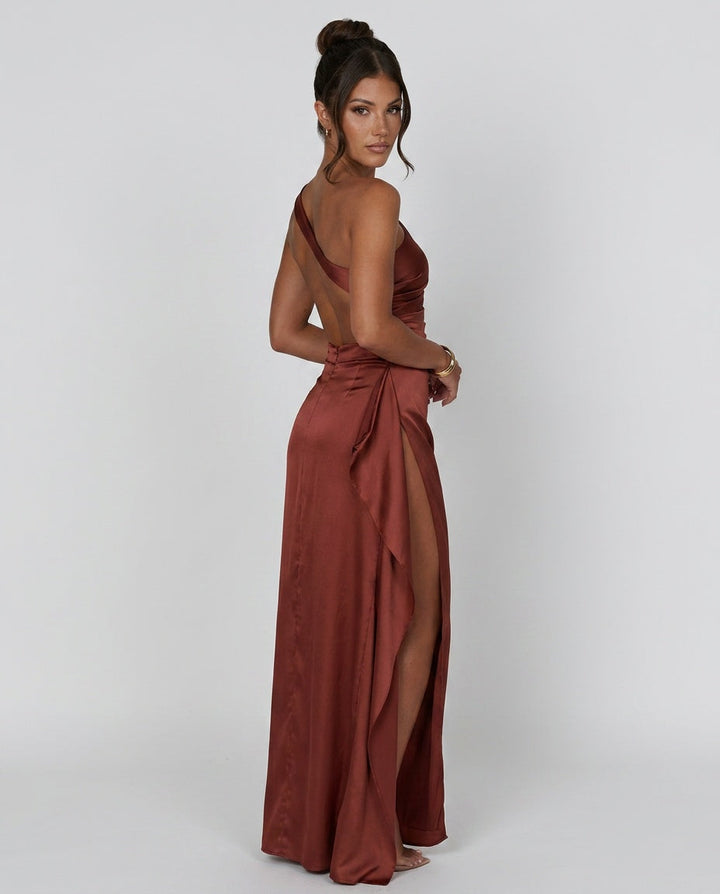 Esme | Satin-Look Evening Maxi Dress