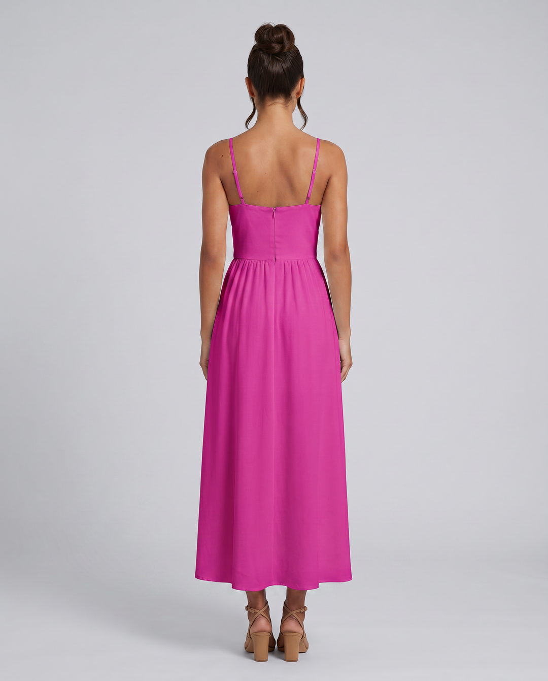 Shauna | Midi Dress with Twist Front and Side Slit