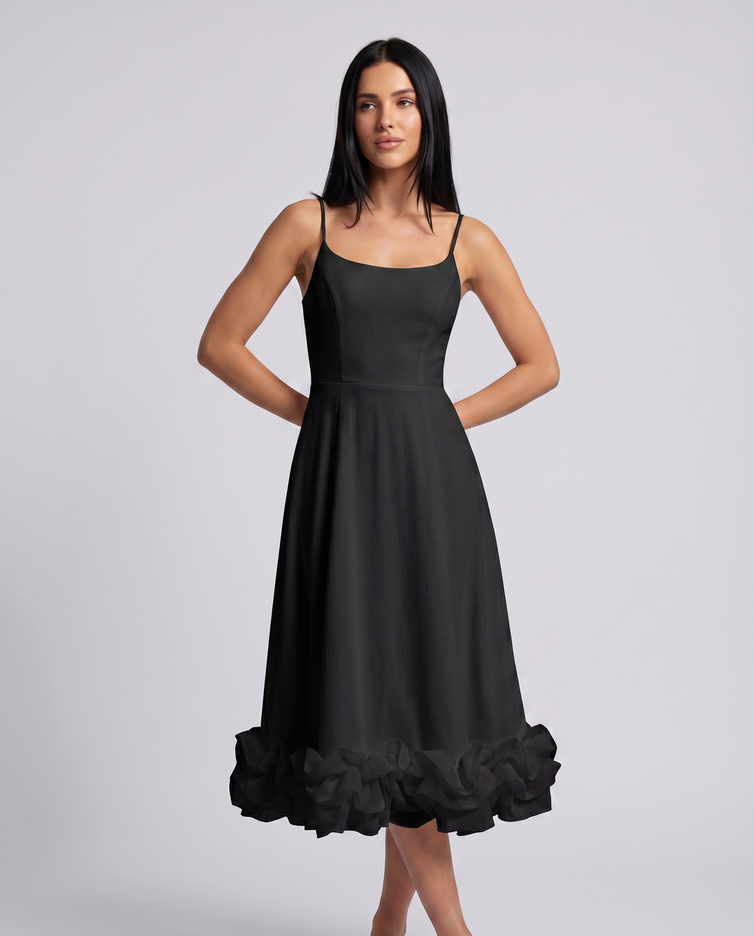 Zariah | Midi Dress with Ruffled Hem