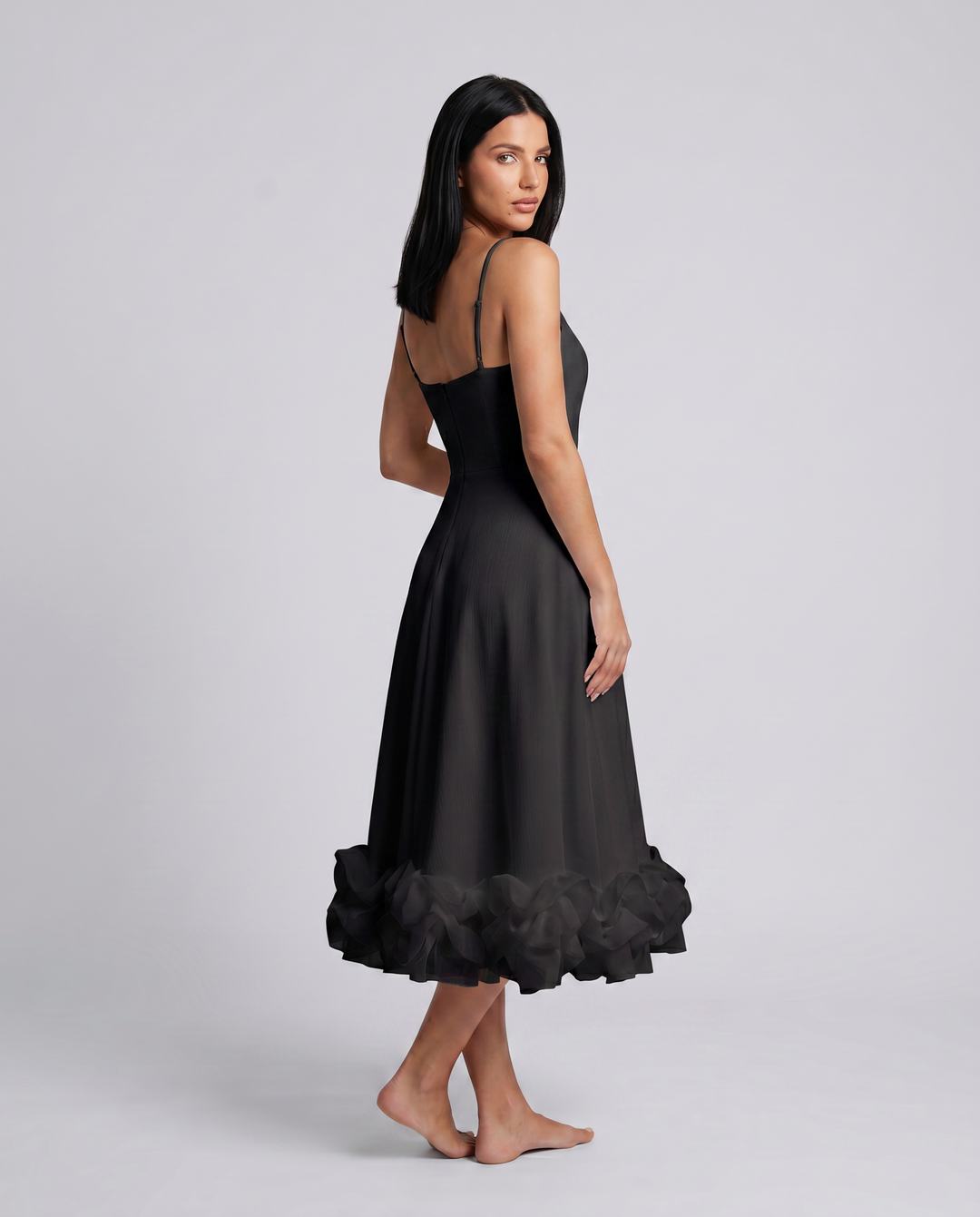Zariah | Midi Dress with Ruffled Hem