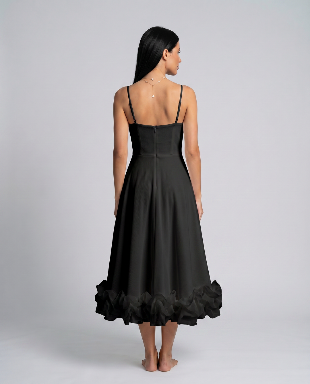 Zariah | Midi Dress with Ruffled Hem