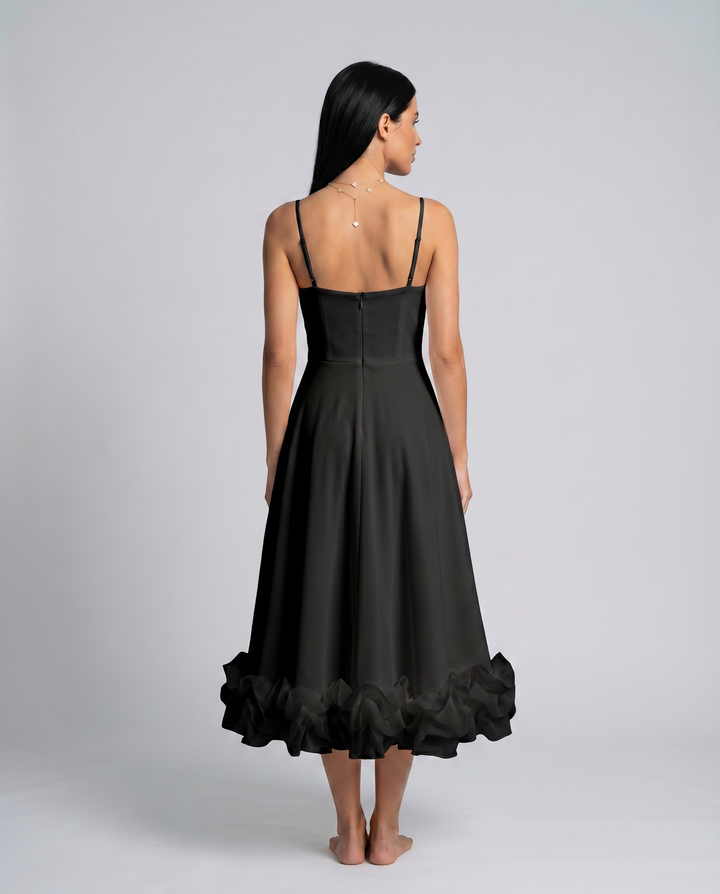 Zariah | Midi Dress with Ruffled Hem