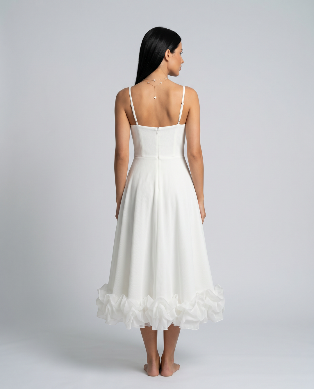 Zariah | Midi Dress with Ruffled Hem