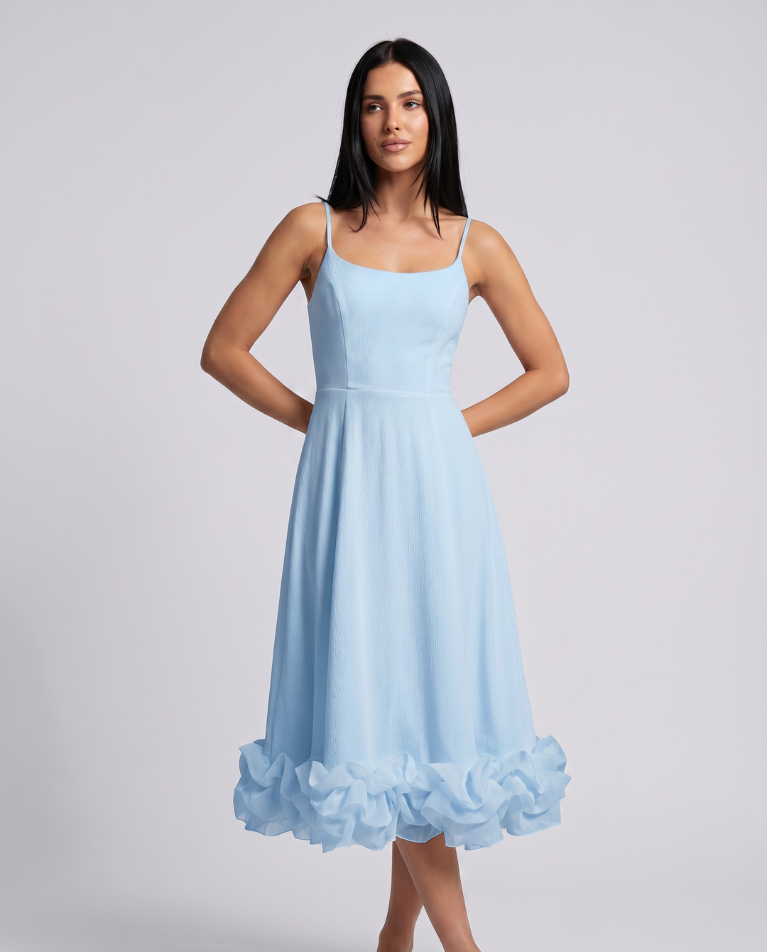 Zariah | Midi Dress with Ruffled Hem