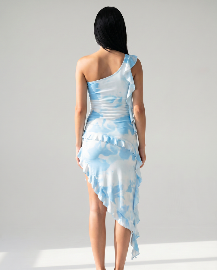 Maxine | One-Shoulder Bodycon Dress with Ruffle Detail