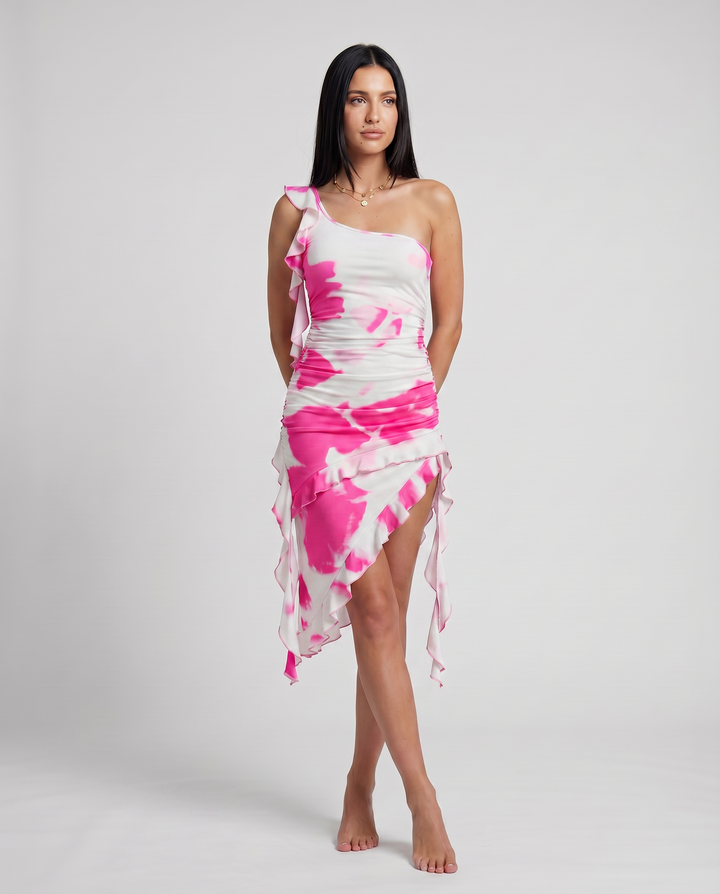 Maxine | One-Shoulder Bodycon Dress with Ruffle Detail