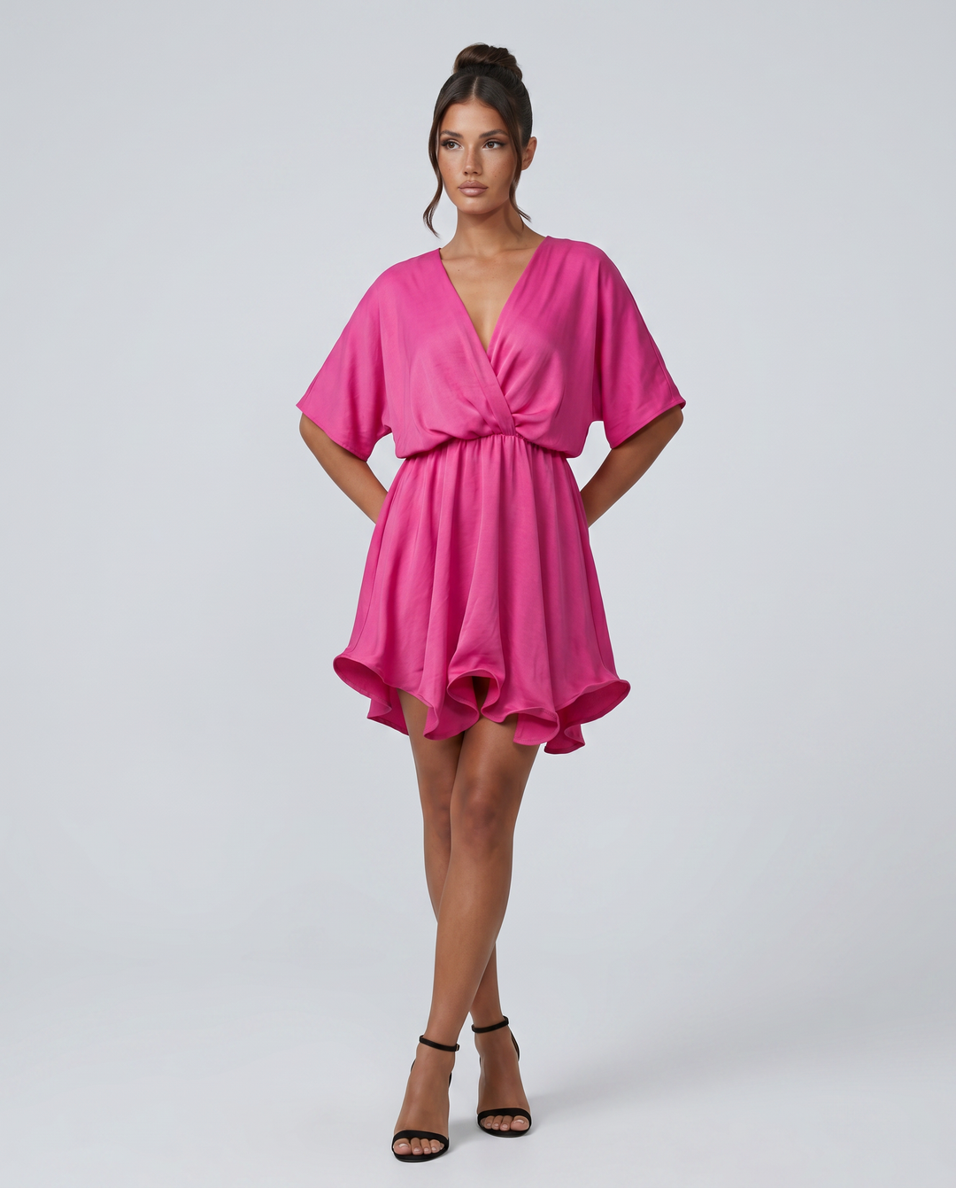 Blair | Mini Dress with Flutter Sleeves and Ruffle Hem