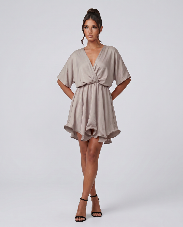 Blair | Mini Dress with Flutter Sleeves and Ruffle Hem
