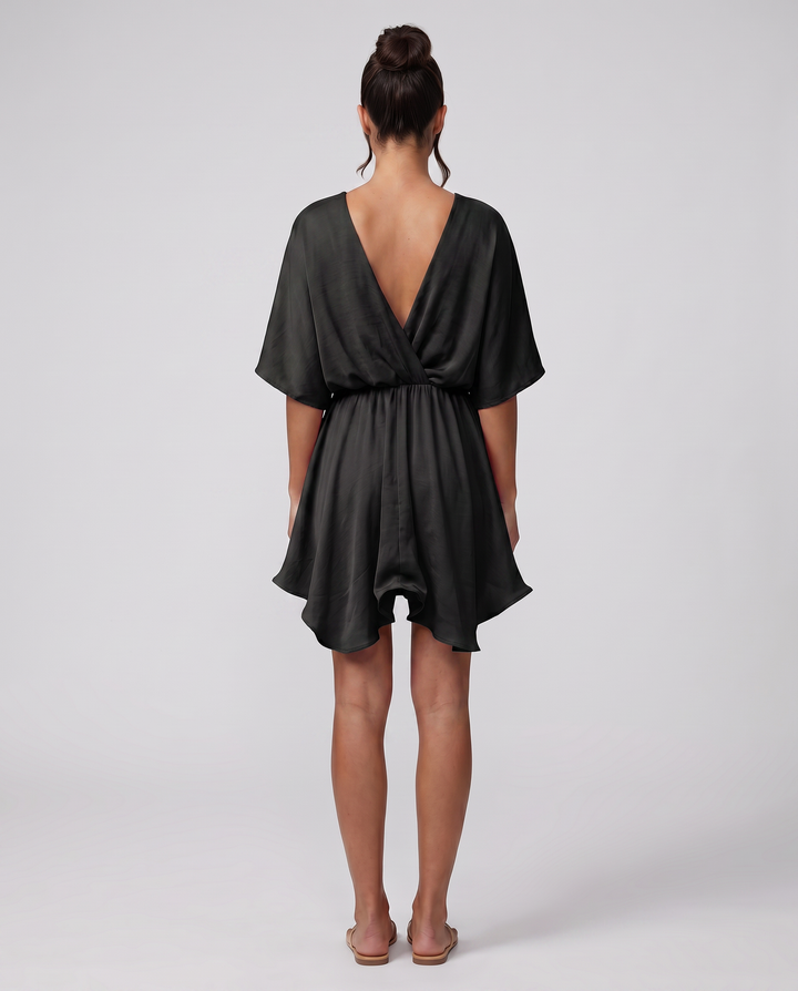 Blair | Mini Dress with Flutter Sleeves and Ruffle Hem