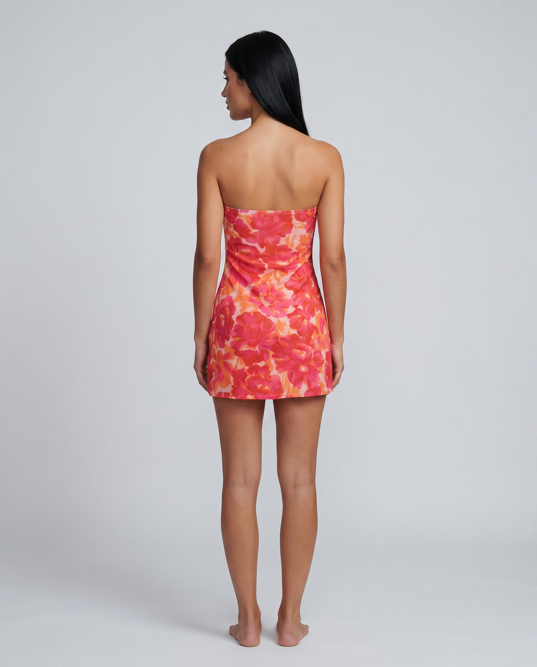 Tommie | Strapless Mini Dress with Floral Print