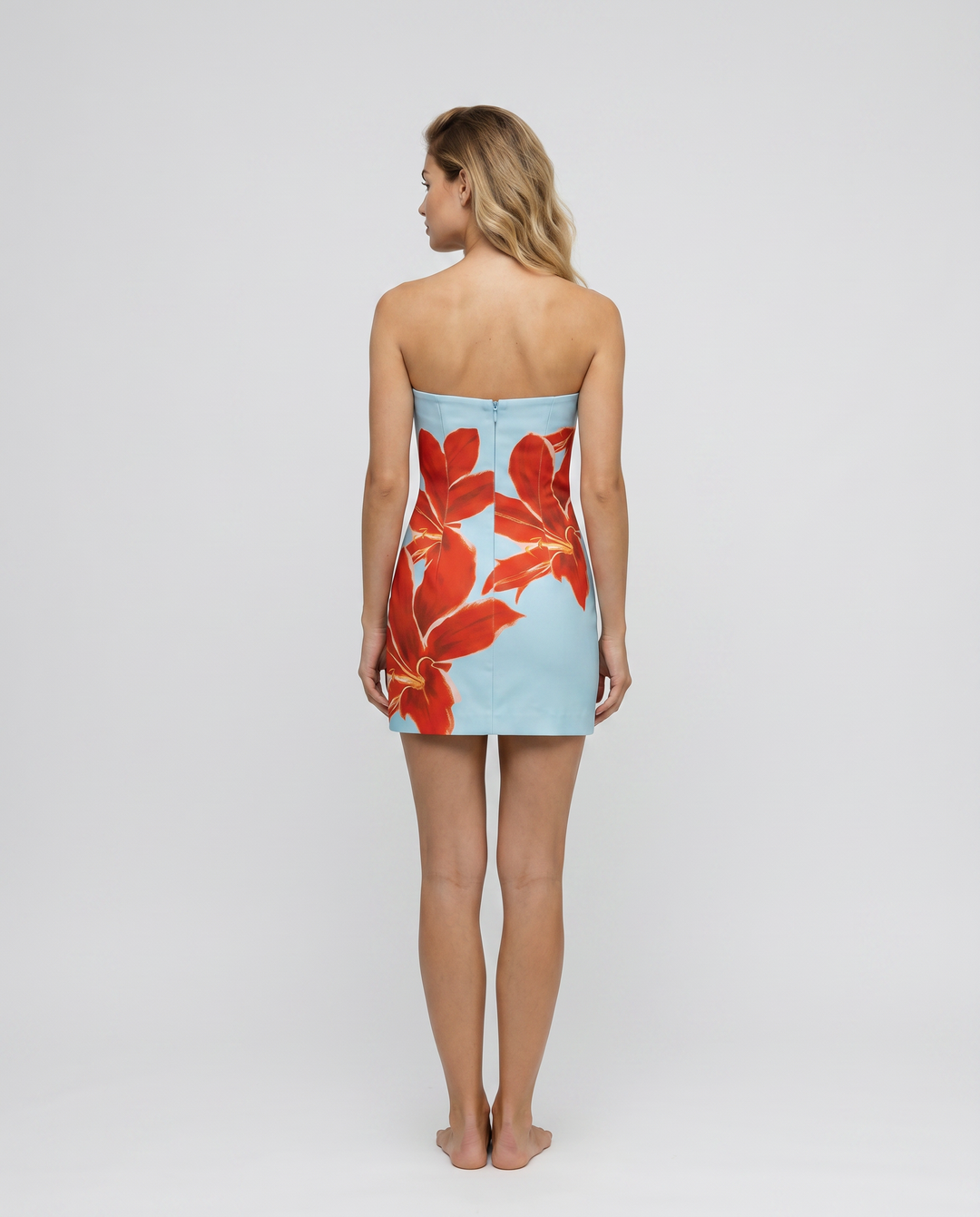 Sheena | Strapless Mini Dress with Floral Print