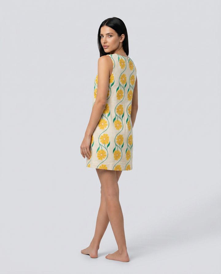 Sofia | Sleeveless Mini Dress with Floral Print
