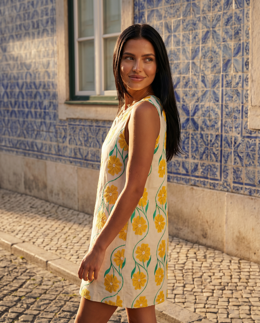Sofia | Sleeveless Mini Dress with Floral Print