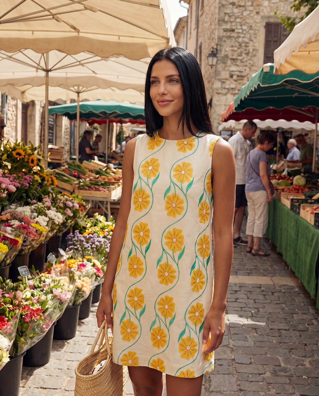 Sofia | Sleeveless Mini Dress with Floral Print