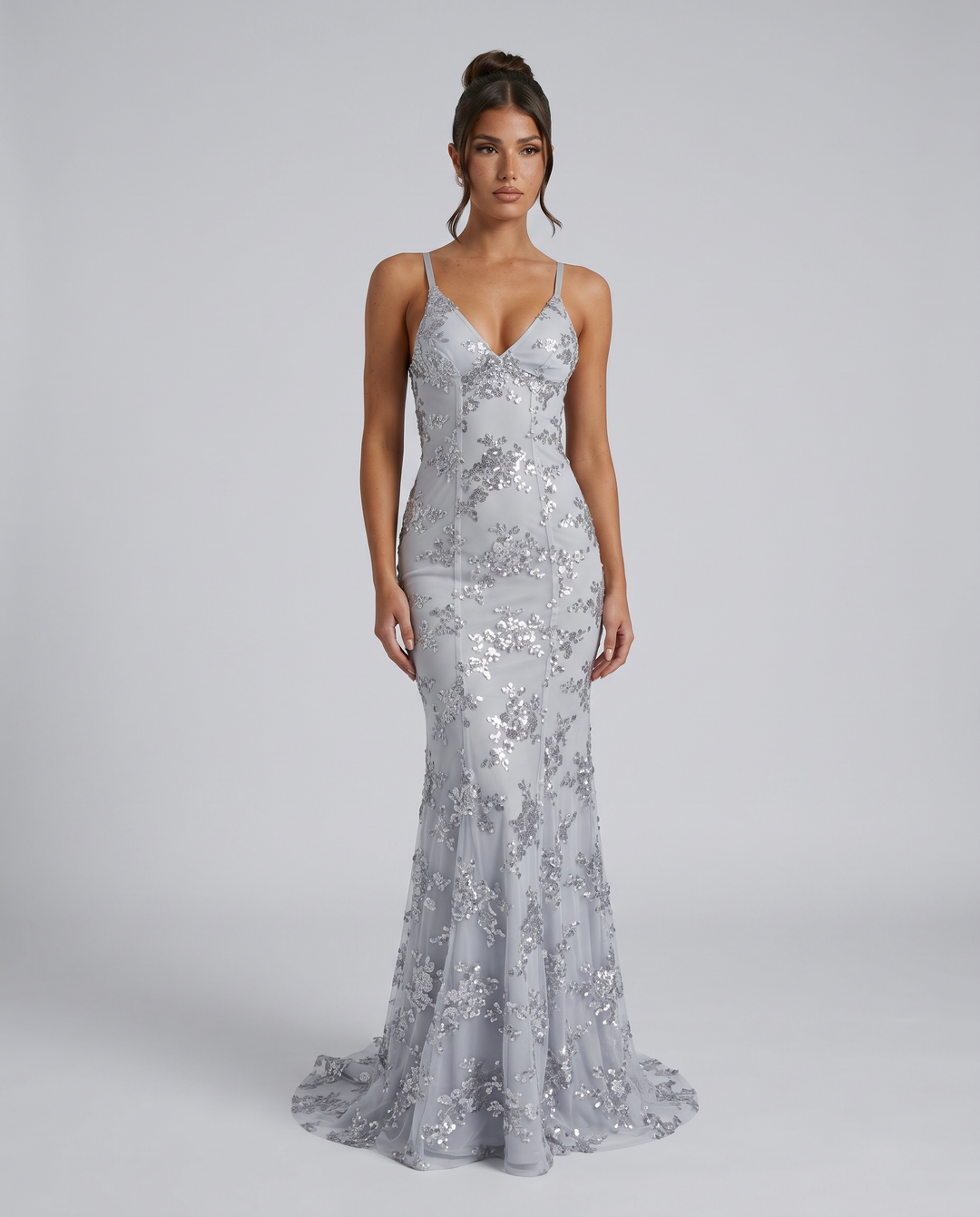 Rita | Maxi Dress with Deep V-Neck and Embellished Detail